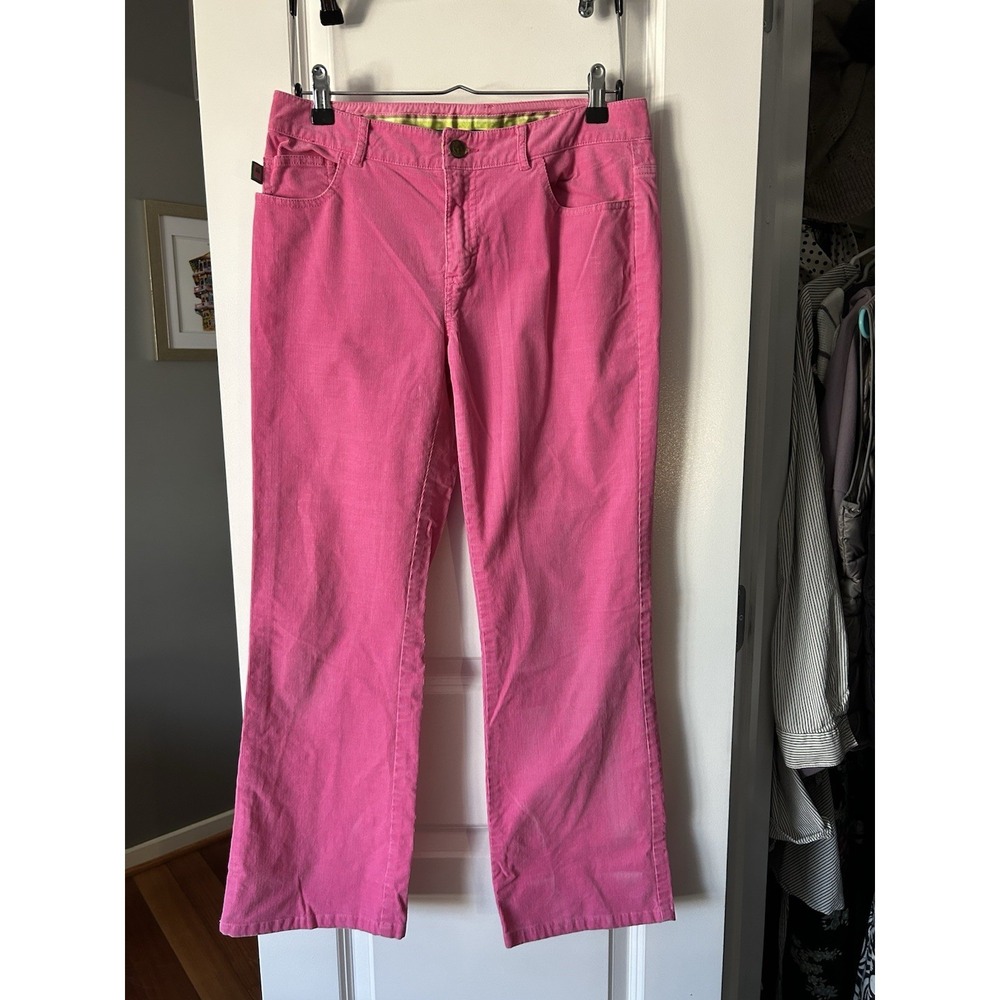 VTG Lilly Pulitzer Pink Corduroy Pants Womens Size 4 White Label
